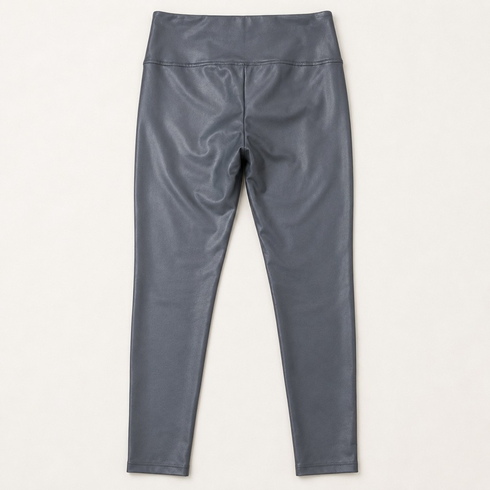 Seven7 Leggings Faux Leather Women Large Gray High Rise Stretch Pull On NWT - Picture 11 of 12